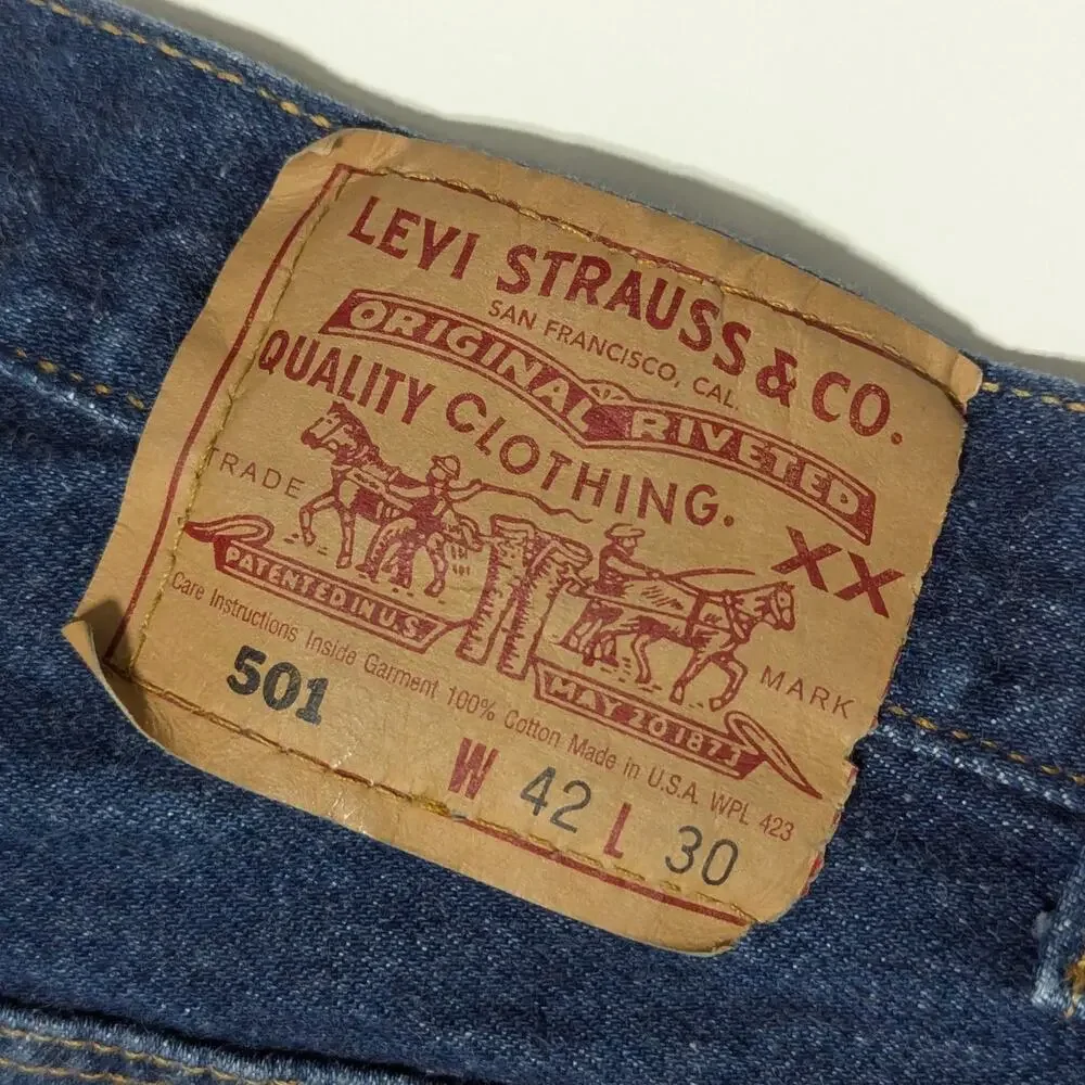 Vintage Levis 501 XX Straight Leg Jeans Made in USA 1994 Mens 42 Western Denim